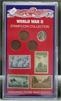 WW2 Stamp & Penny Set