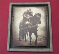 Framed Cowboy w/ Calf Print