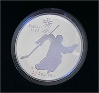 Canadian Mint Silver 1986 Winter Olympics Coin