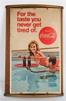 COCA COLA SIGN w/ GOLD FRAME