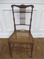 STUNNING CANE BOTTOM VICTORIAN CHAIR 36 IN TALL