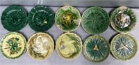Continental Majolica Plates Lot Collection