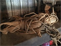 Assortment of rope & hose