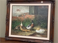 Oil on Canvas of Ducks By W Muckle