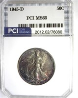 1945-D Walking Liberty MS65 LISTS $165