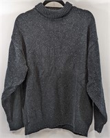 Grey Blue Rodeo Turtleneck Sweater