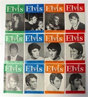 Twelve early Elvis Monthly Magazines