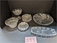 Cut and Presser Crystal Glass Lot