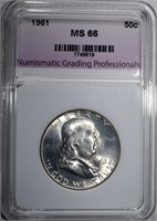 1961 FRANKLIN HALF DOLLAR NGP