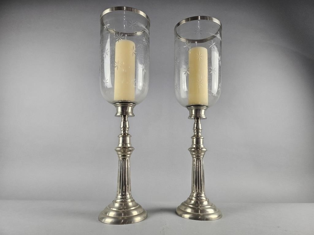 2 Vintage Global Views Candle Holders