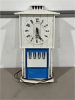 MID CENTURY MODERN PLASTIC WALL CLOCK