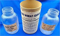 3 WAR RATION FOOD CONTAINERS OATMEAL MOLASSES