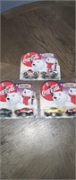 (3) 2 pack Matchbox Coca-Cola cars