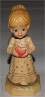 Vtg Anri Italy Carved Wooden Sarah Kay Club Figure