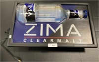 Advertising Zima Clear Malt Light Up Wall Sign.