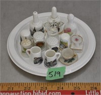 Ceramic thimbles, bells, miniatures