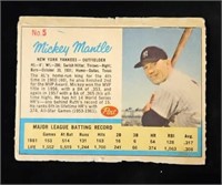 1962 Post Cereal #5 Mickey Mantle Baseball Card