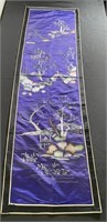 Silk Embroidered Japanese Pagoda Wall Hanging