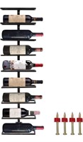 Wall Mounted Wine Racks 9-Layer Retro Wall