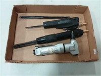 assortment of air tools - grinder, chissel,