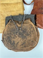 Old leather purses