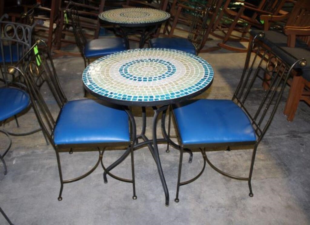 Tile Top Metal Table w/(2) Chairs