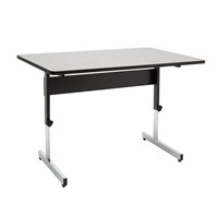 Adapta 47.5in W Black/Grey Desk  Adjustable