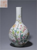 Chinese Famille Rose Porcelain Vase ,Mark