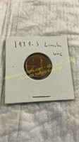 UNC 1939-S Lincoln Cent