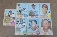 1960s Baseball Sports Trading Cards - set of 7
