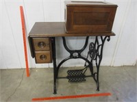 antique 'bread box" singer sewing machine
