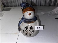 SNOWMAN CANDLE HOLDER