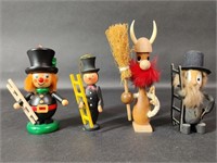 Four Small Chimney Sweep Figurines & Ornaments