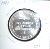 1973 1 Troy Oz. Silver .999 "Trust in the Lord".