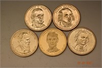 5- United States Presidential $1 Coins