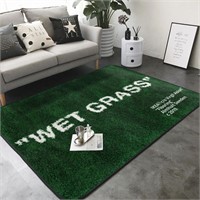 Keep Off Wet Grass Area Rugs Green Modern Large