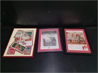 1940s 50s and 60s Framed Coca-Cola Art