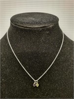 Sterling silver necklace with two pendants