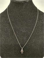 Sterling silver Keepsake birthstone pendant