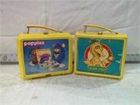 2 VINTAGE ALADDIN LUNCH BOXES NO THERMOS