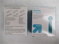(2) 100Pk Up & Up Ultra Thin Sterile Lancets, 30