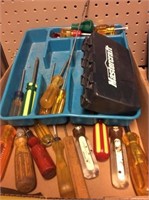 Tray Of Assorted Screw Drivers