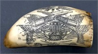 Resin Replica ‘Texas’ Marked Scrimshaw 5.5”