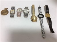 1 Pocket Watches And 6 Wrist Watch - Seiko,