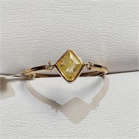 $2400 10K  Rare Fancy Coilor Diamond(1ct) Ring