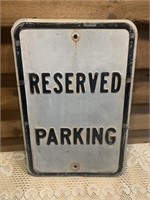 RESERVED PARKING METAL SIGH 18X12
