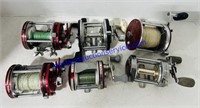 Lot of 6 Heavy Duty Conventional Reels
