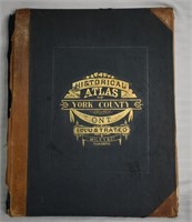 Antique Historical Atlas York County Miles & Co
