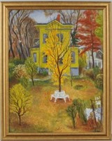 William Riggs "Yellow House" Oil/Masonite