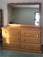 6 drawer lowboy Dresser w/ mirror